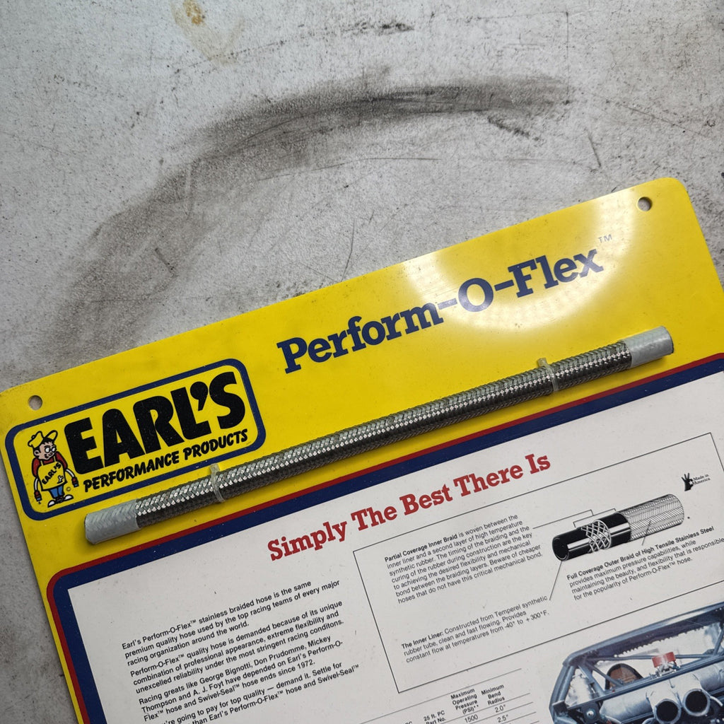 Vintage Earl’s Racing Display 15x15 – 1980s Perform-O-Flex Hose Promo Sign4