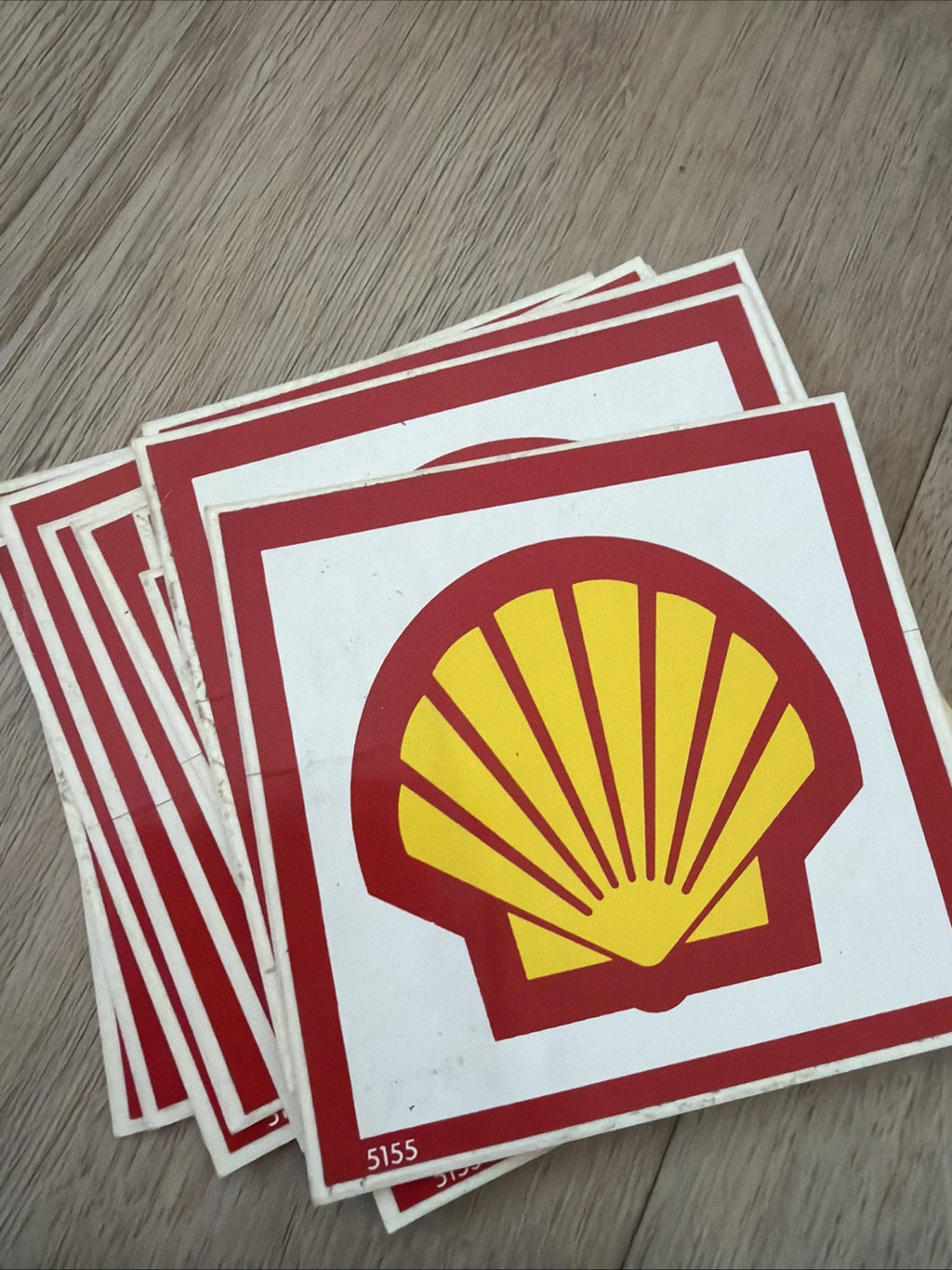 Original 1960-70s VINTAGE SHELL GAS PUMP DECAL Lot Of 13 Sticker Sign 4”0