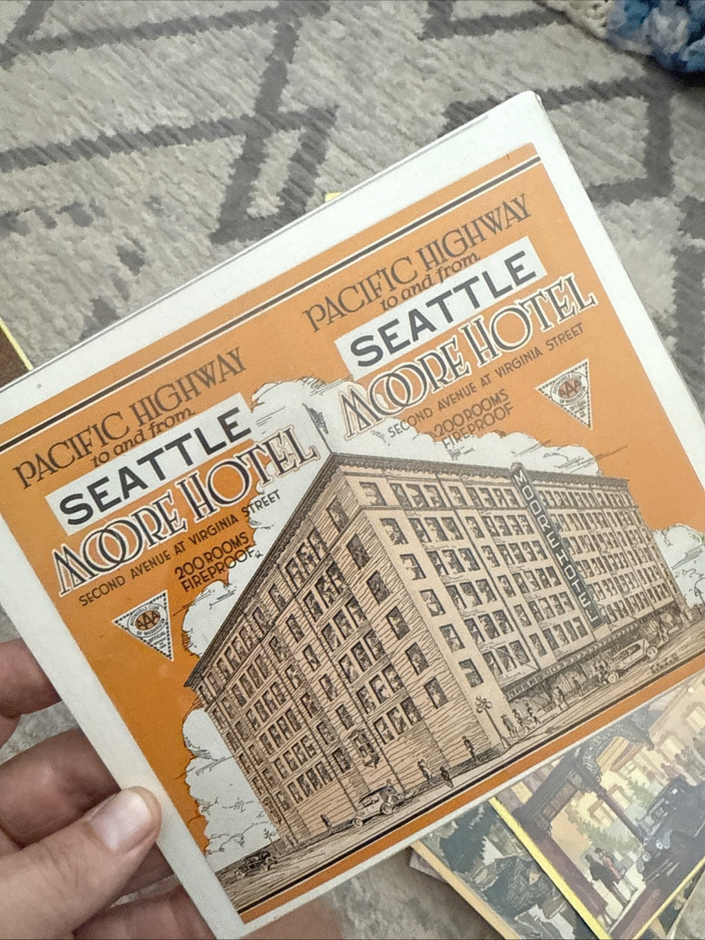 Ephemera Lot SEATTLE WASHINGTON 1920's Hotel Brochure Pamphlets Map Guides7