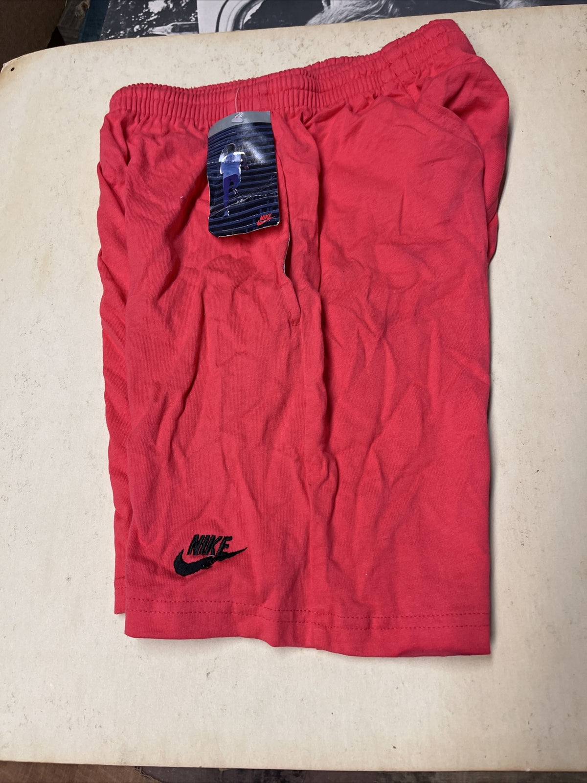 new old stock true vintage 1991  nike shorts Adult Size Small red w tags 0