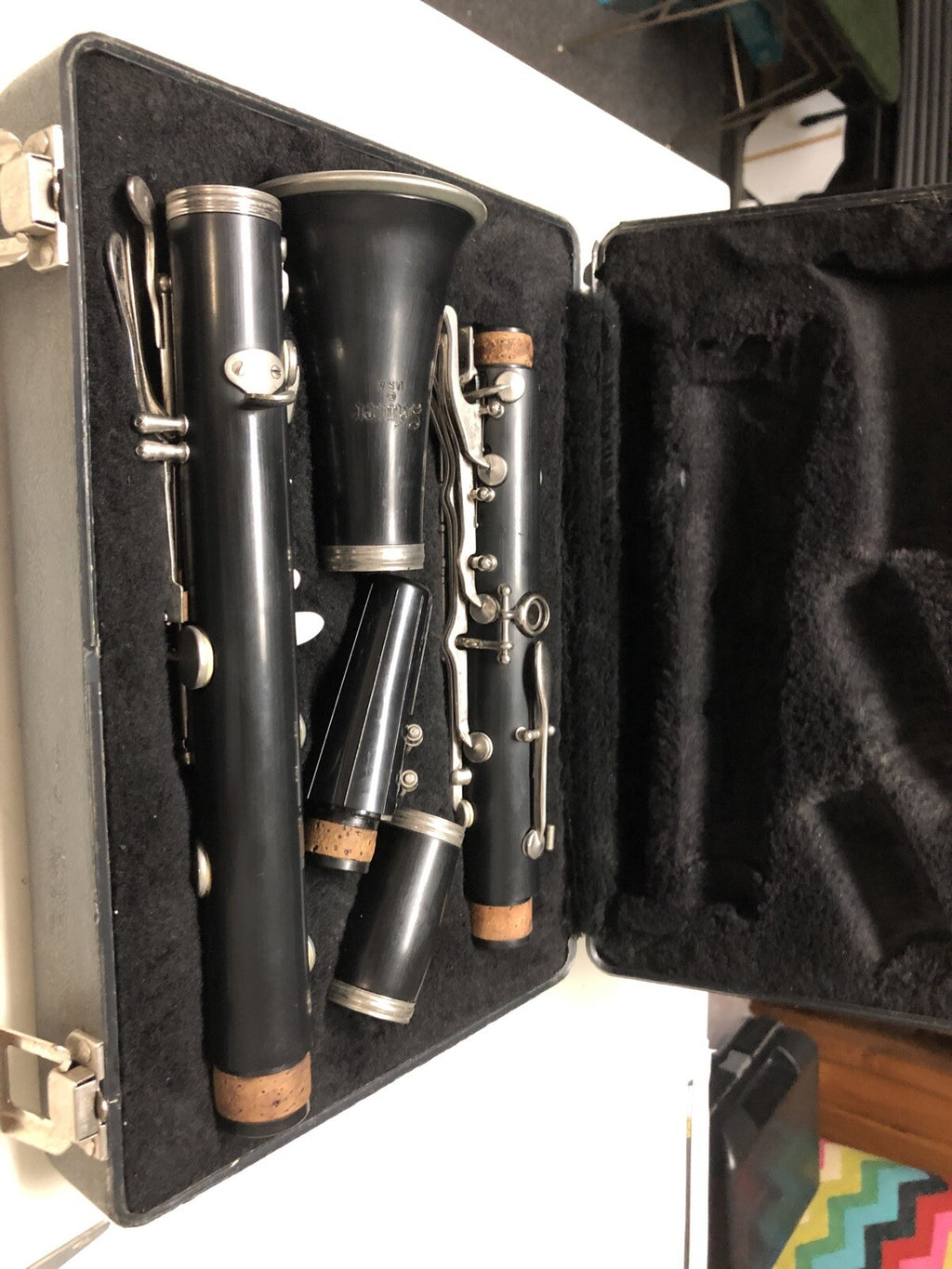 A26 Bundy Selmer Bb Resonite Student Clarinet Vintage W/ Case0