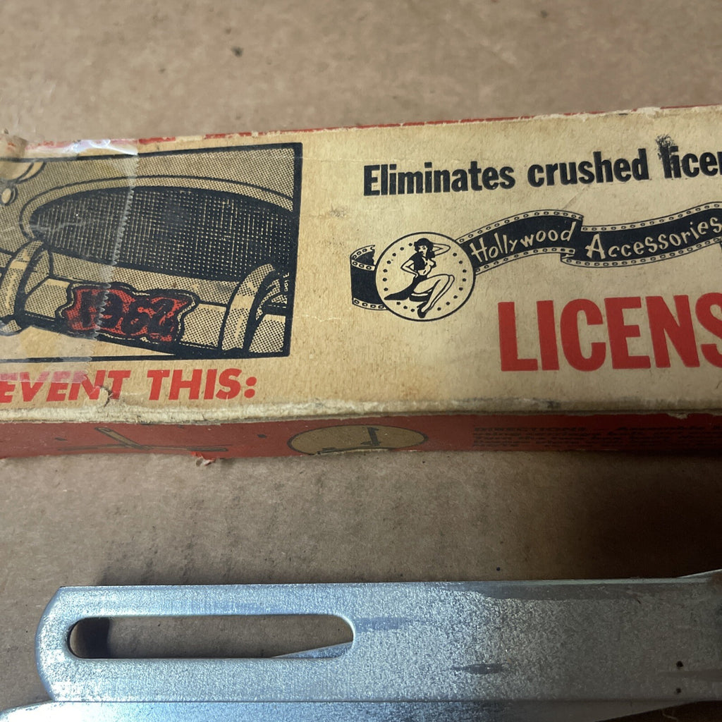 New NOS Hollywood Accessories 1960's License Plate Mounting Bracket1