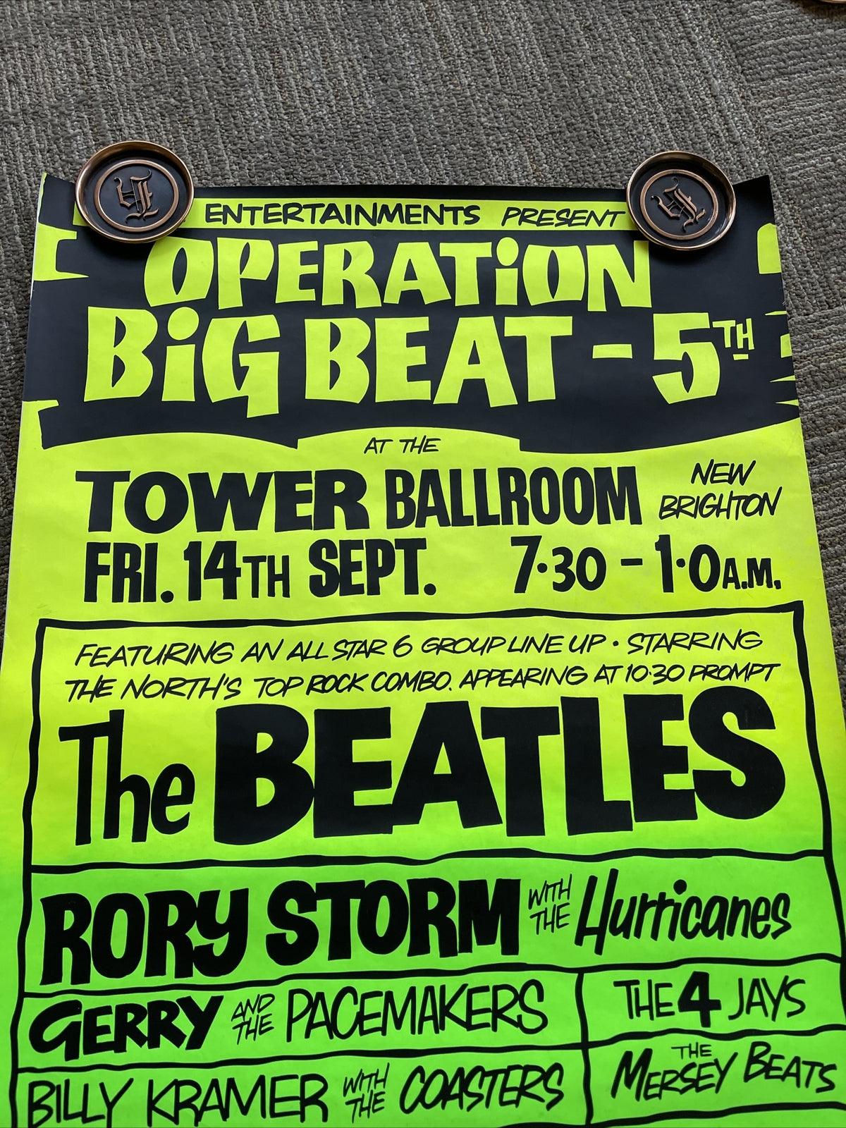 #151 The Beatles Operation Big Beat Promo Poster 4 Jays Rory Storm Coasters4