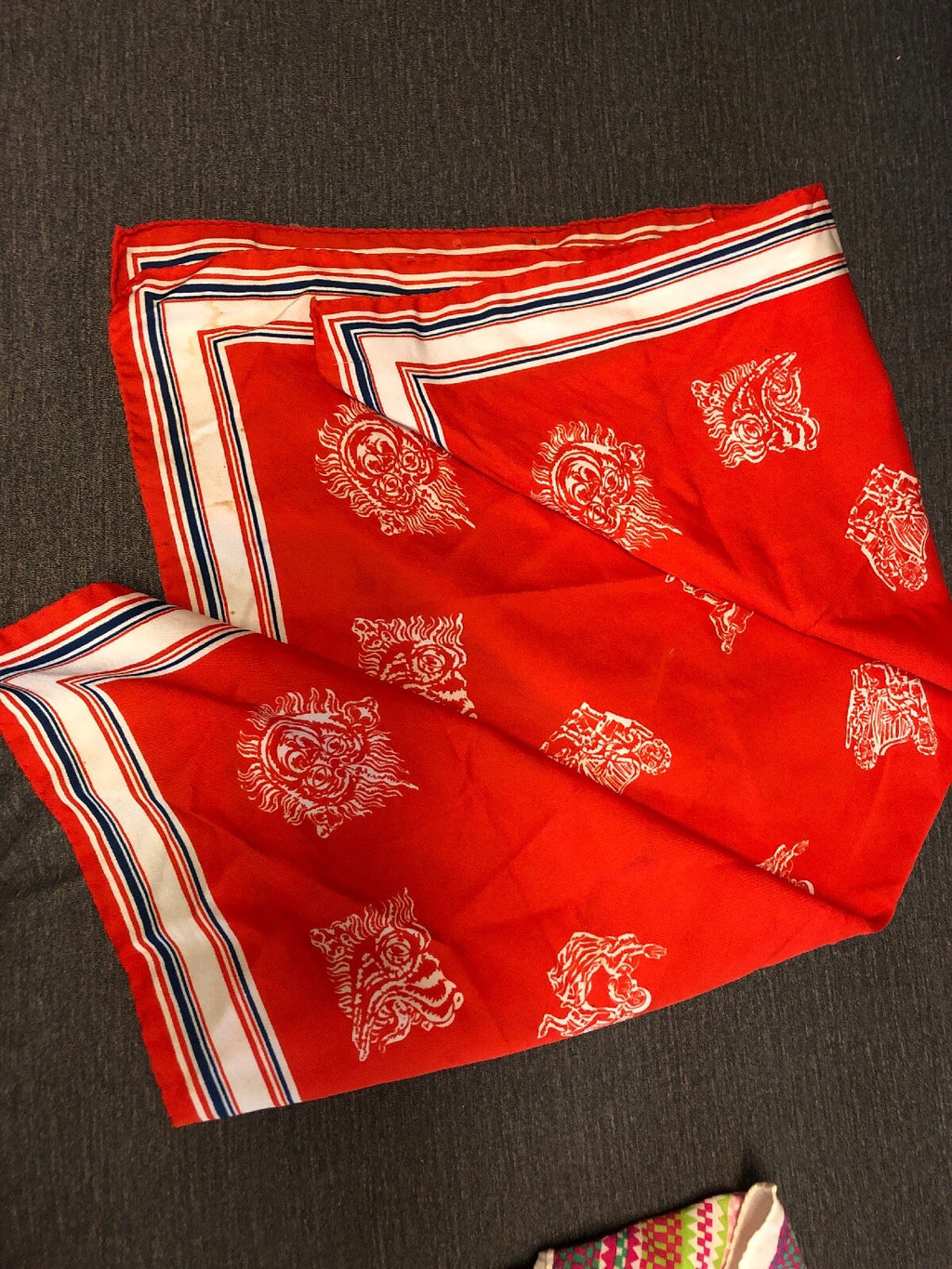 Silk Scarf Lot of 4 Assorted Silk Handkerchief Hand Finished4