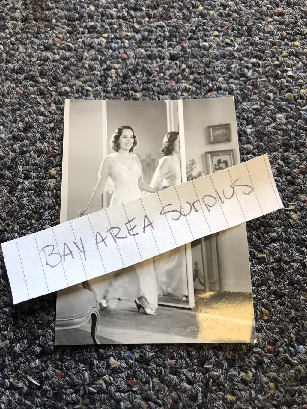 RARE Original Photo Of MERLE OBERON Candid Shot 4”x2.5”0