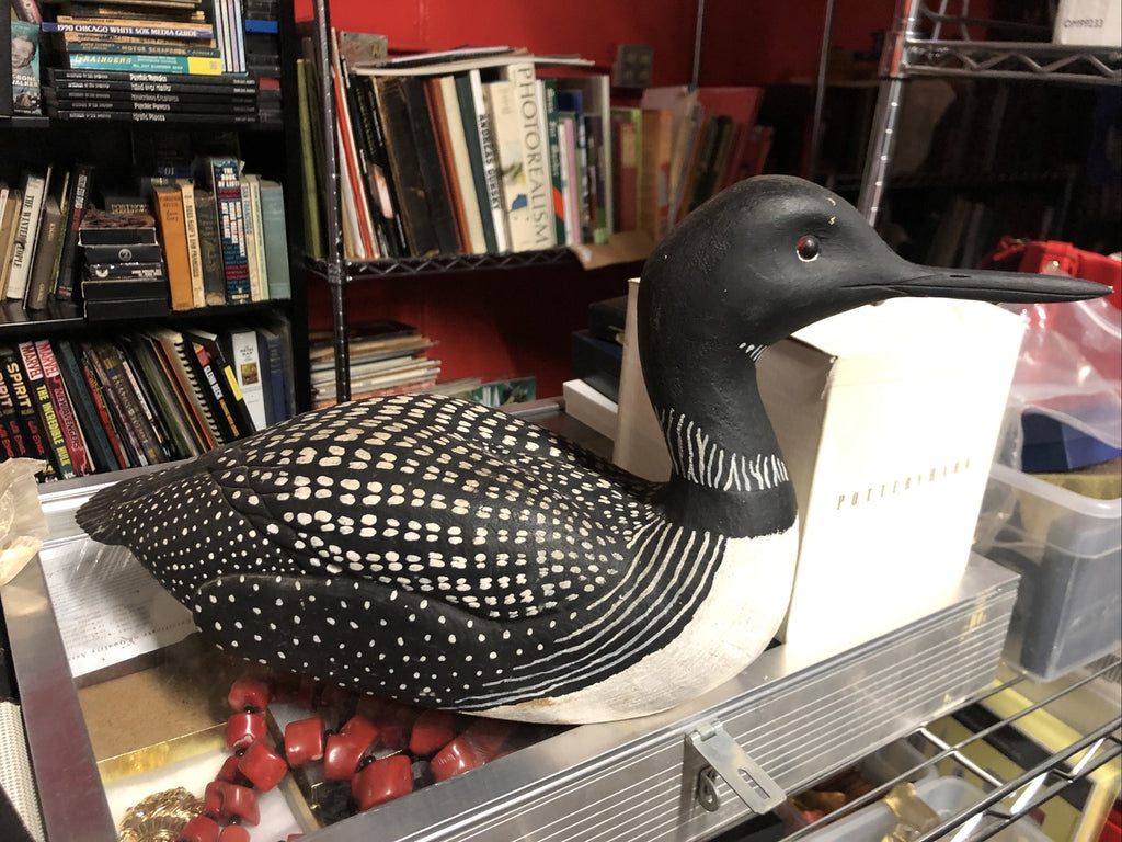 Vintage Carving of a Wood Duck signed river Jim Washington 20” x 6” x 5”1