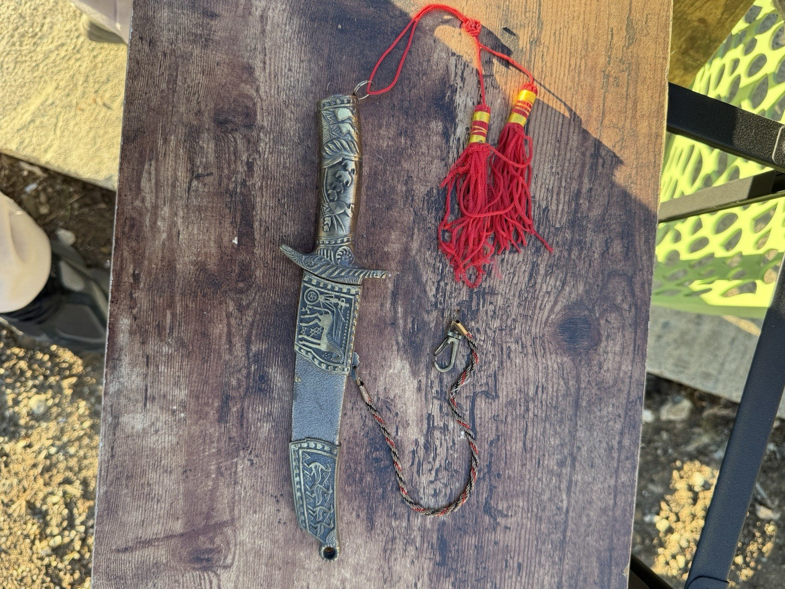 Rare Asian Style Metal Cased Knife Dagger4