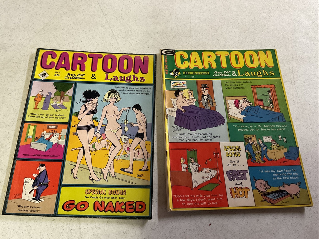 Vintage Curtis Cartoon Laughs  -  Adult Cartoon Humour Magazine Lot Of 20
