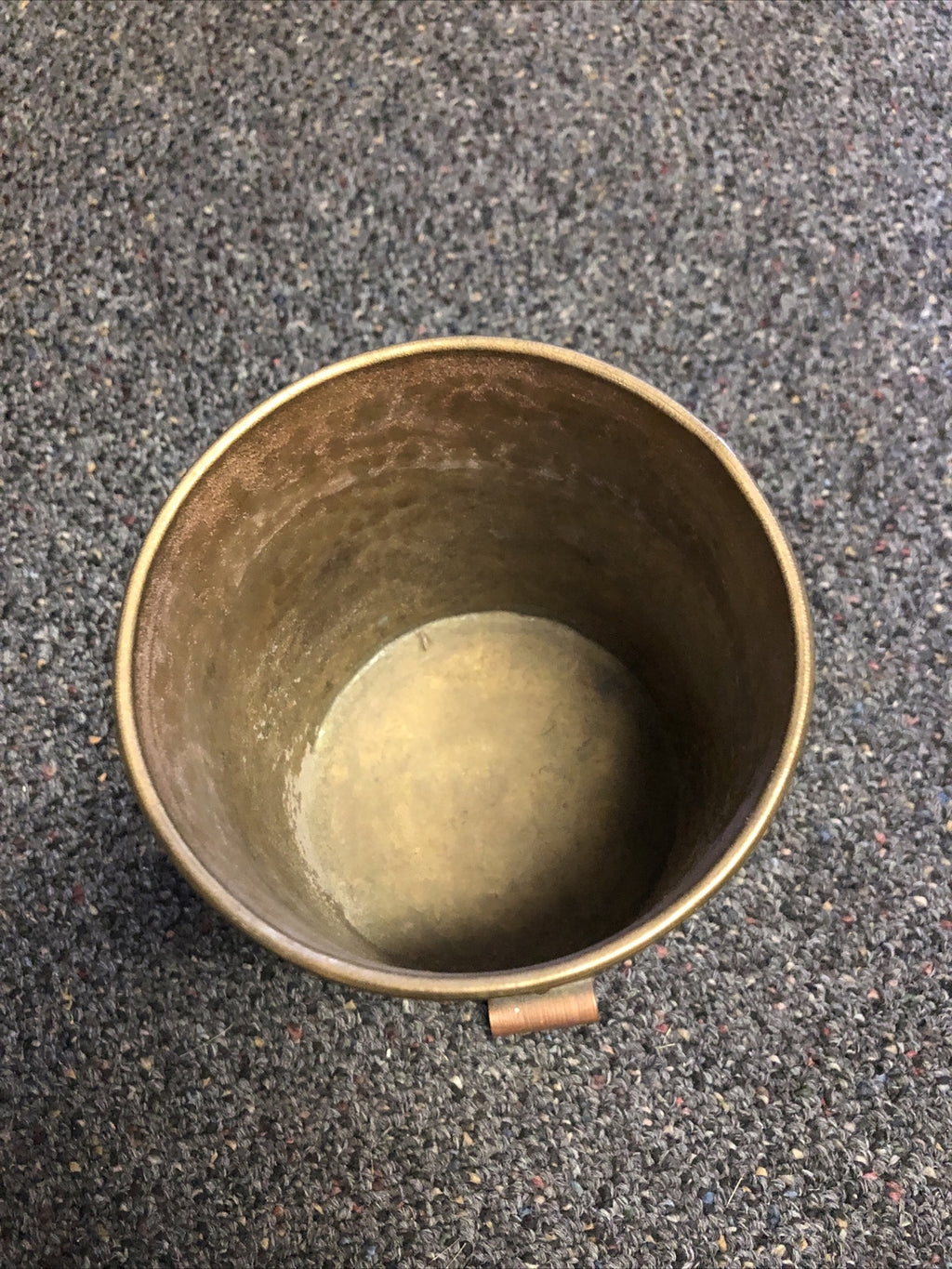 Vintage Hand Hammered Brass Copper Pot Urn Planter 5.5”x4.5”5