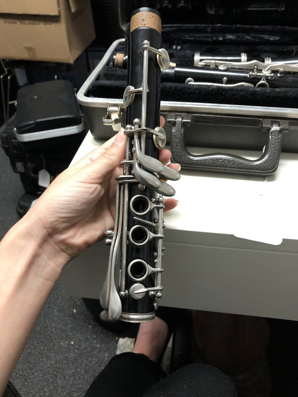 A5 Vintage Selmer Bundy Resonite Black Clarinet w/ Case8
