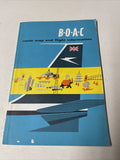 1962? BOAC Route Map Book British Air TIMETABLE SCHEDULE Brochure flight cover0