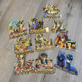 Vintage Saint Seiya Gold Saints Card Stand Lot - 10pc Anime Collectible Japan0