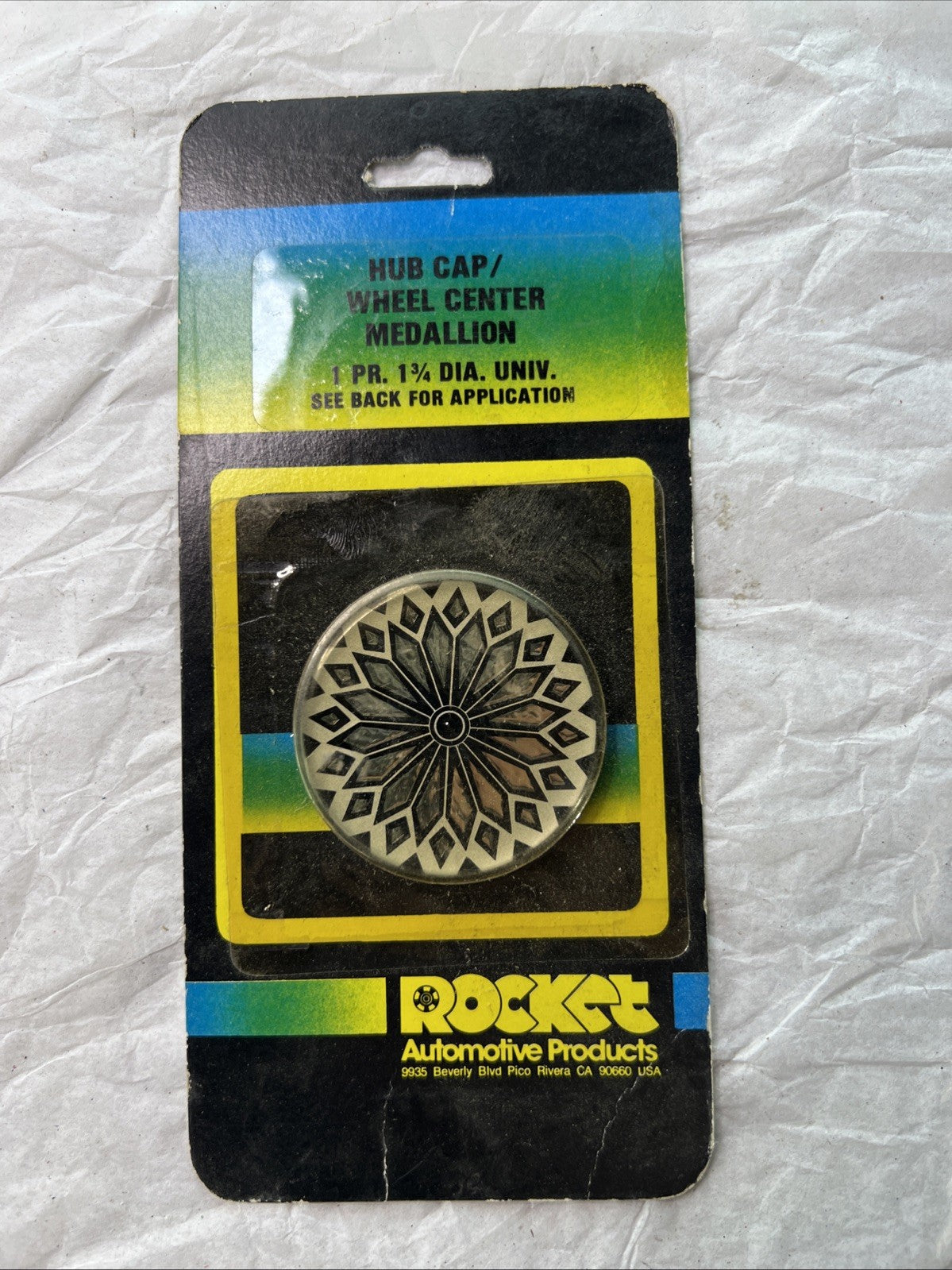 Vintage Rocket Hub Cap Wheel Center Medallion – 1¾" Dia0