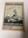 Lufthansa Air France AIRLINE March 1934 TIMETABLE SCHEDULE Brochure flight cover0
