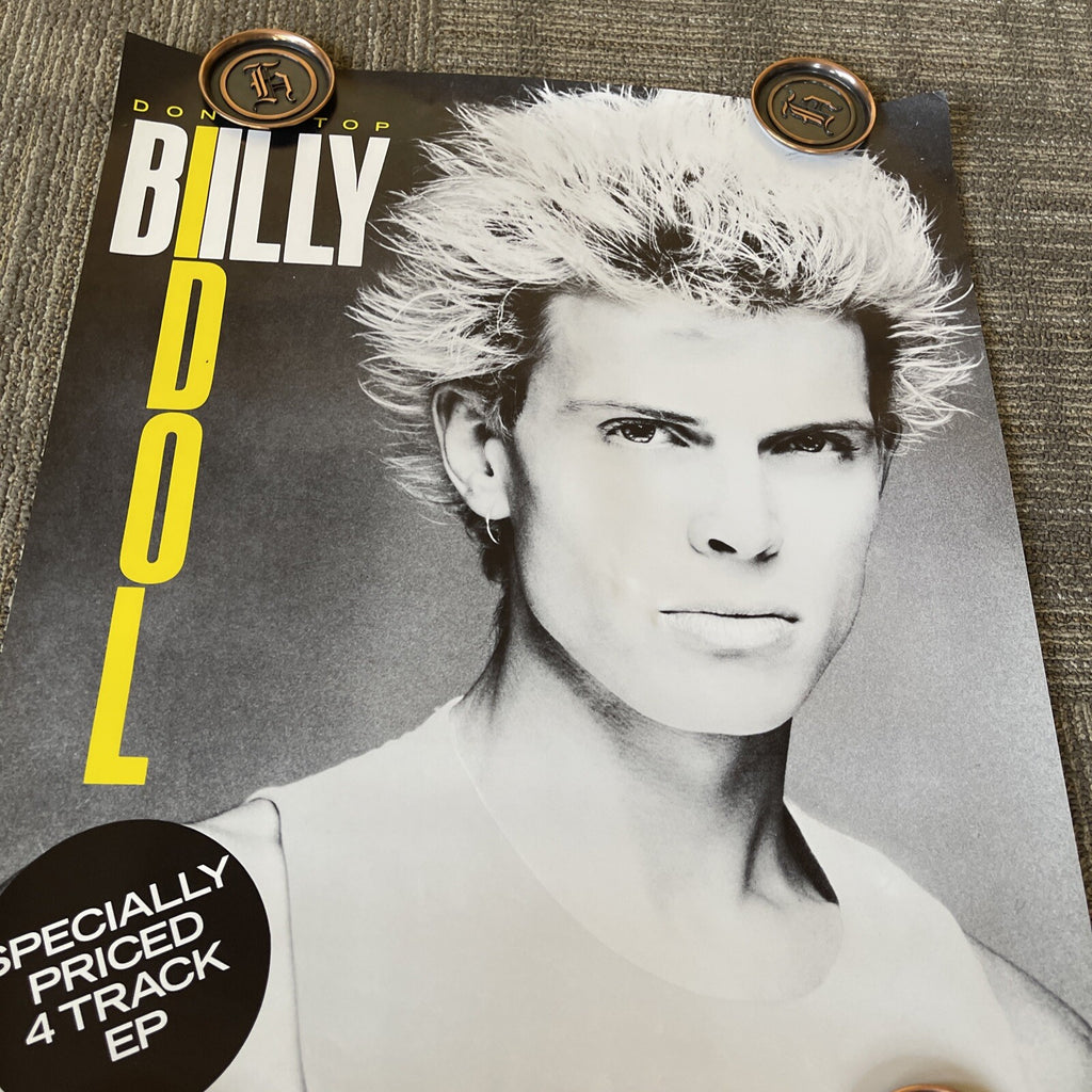 #60 1981 Billy Idol Don’t Stop Record Store Promo Poster Chrysalis 20” X 24”6