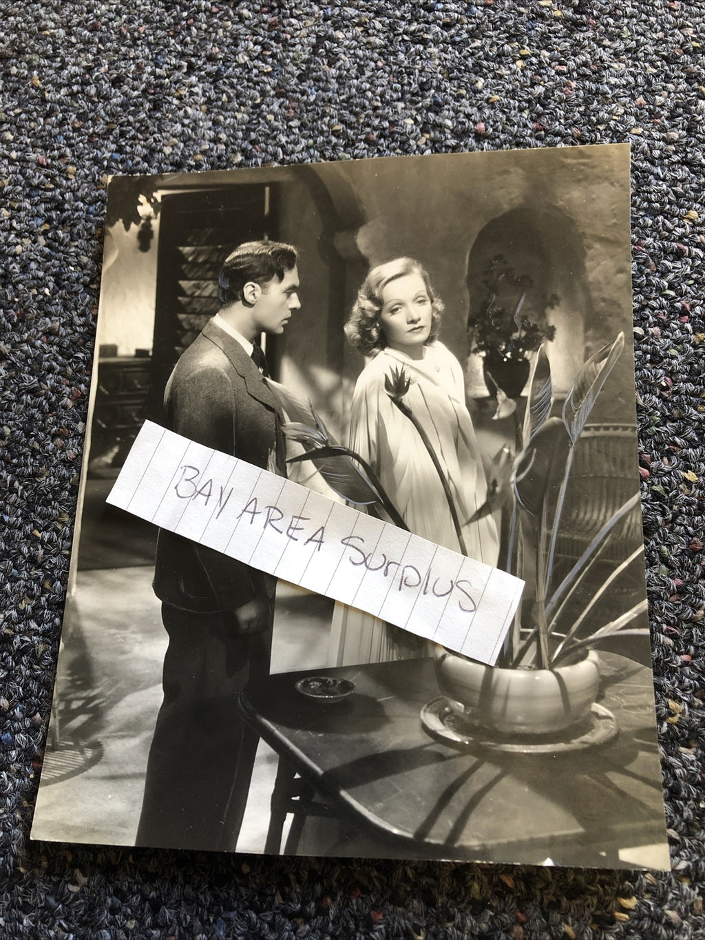 RARE Original Photo Of Charles Boyer & Marlene Dietrich 7”x5.5”0