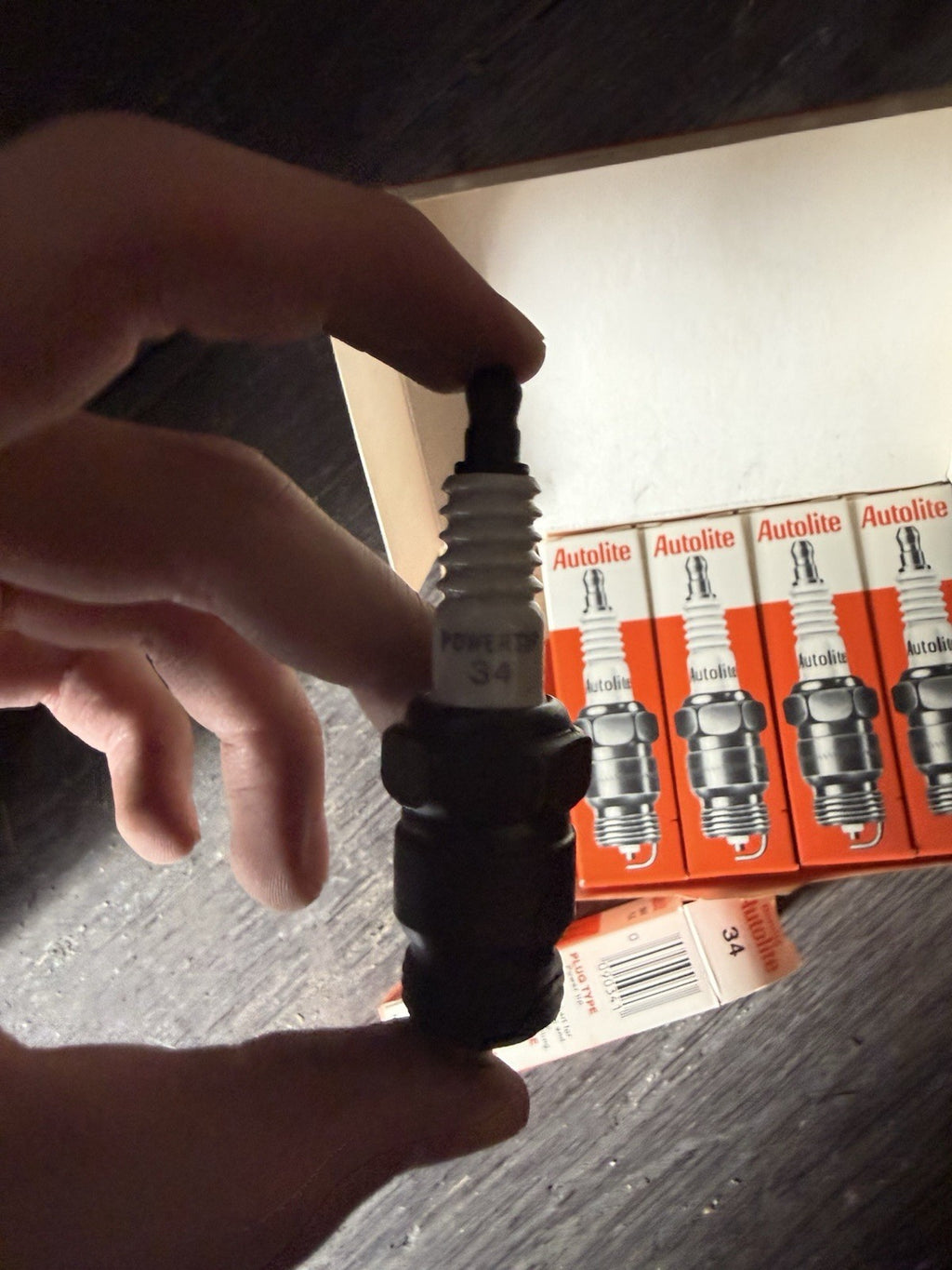 NOS Vintage Autolite 34 Spark Plugs Box of 10 Replaces Champion4