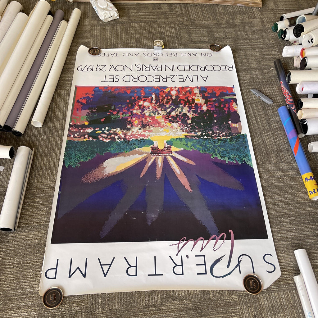 #177 1979 Supertramp Paris Record Store Subway Promo Poster 60” X 40” Large13