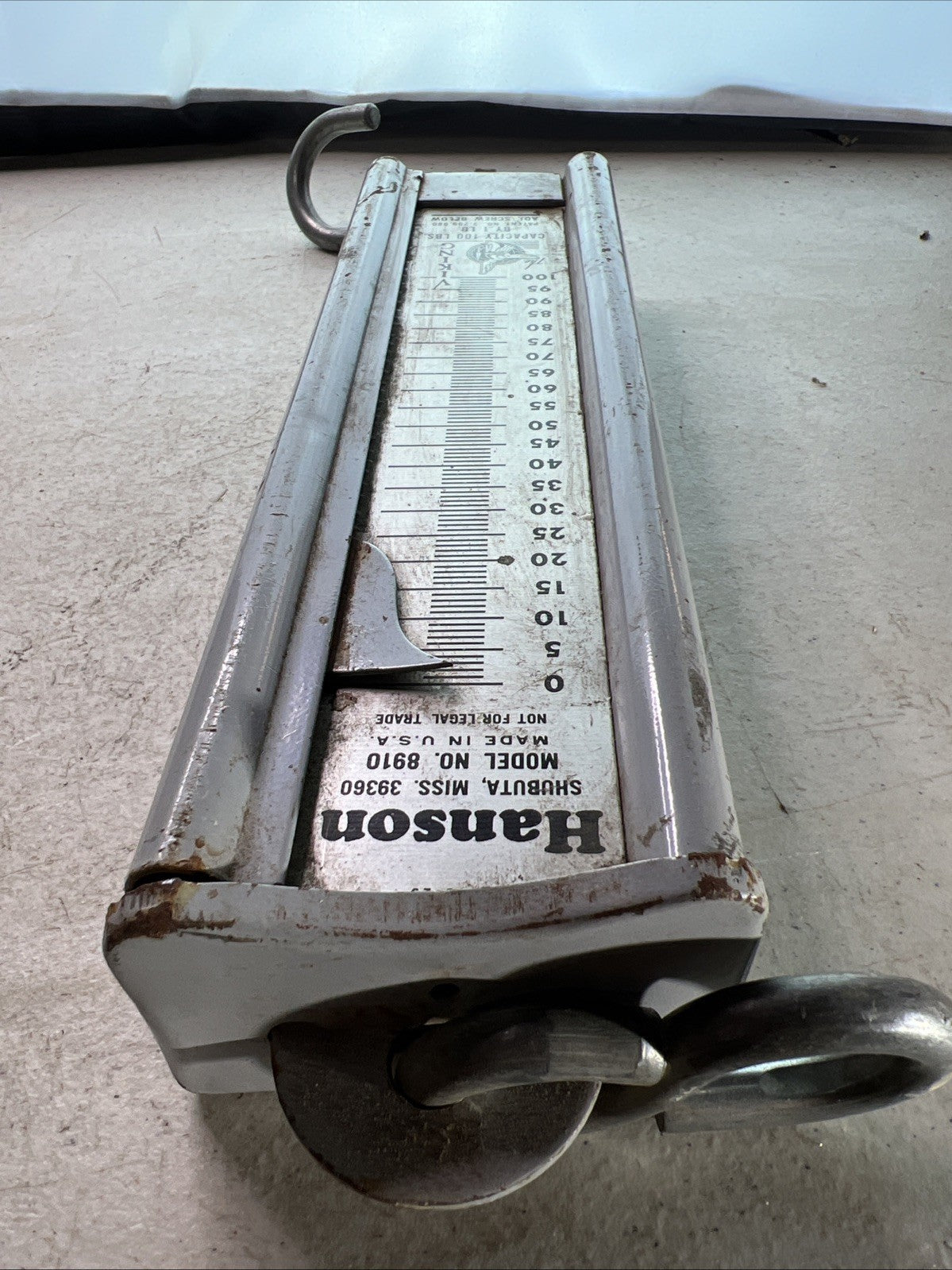 Vintage Hanson Hanging Scale – Model No. 8910 “The Viking” – 100 lb Capacity3