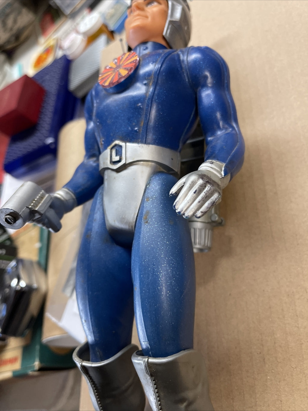 Mattel Major Matt Mason 1967 Captain Lazer with Helmet Figure 12", NOT WORKING4
