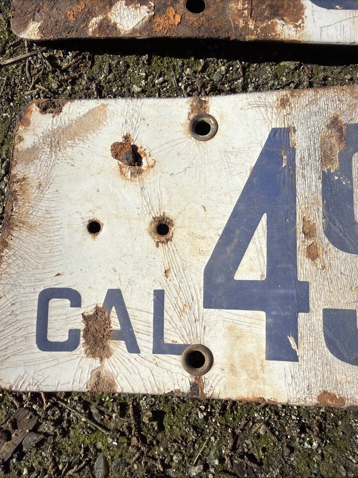 1920s California License Plate Porcelain ALL ORIGINAL  Set 100+ Years Old1