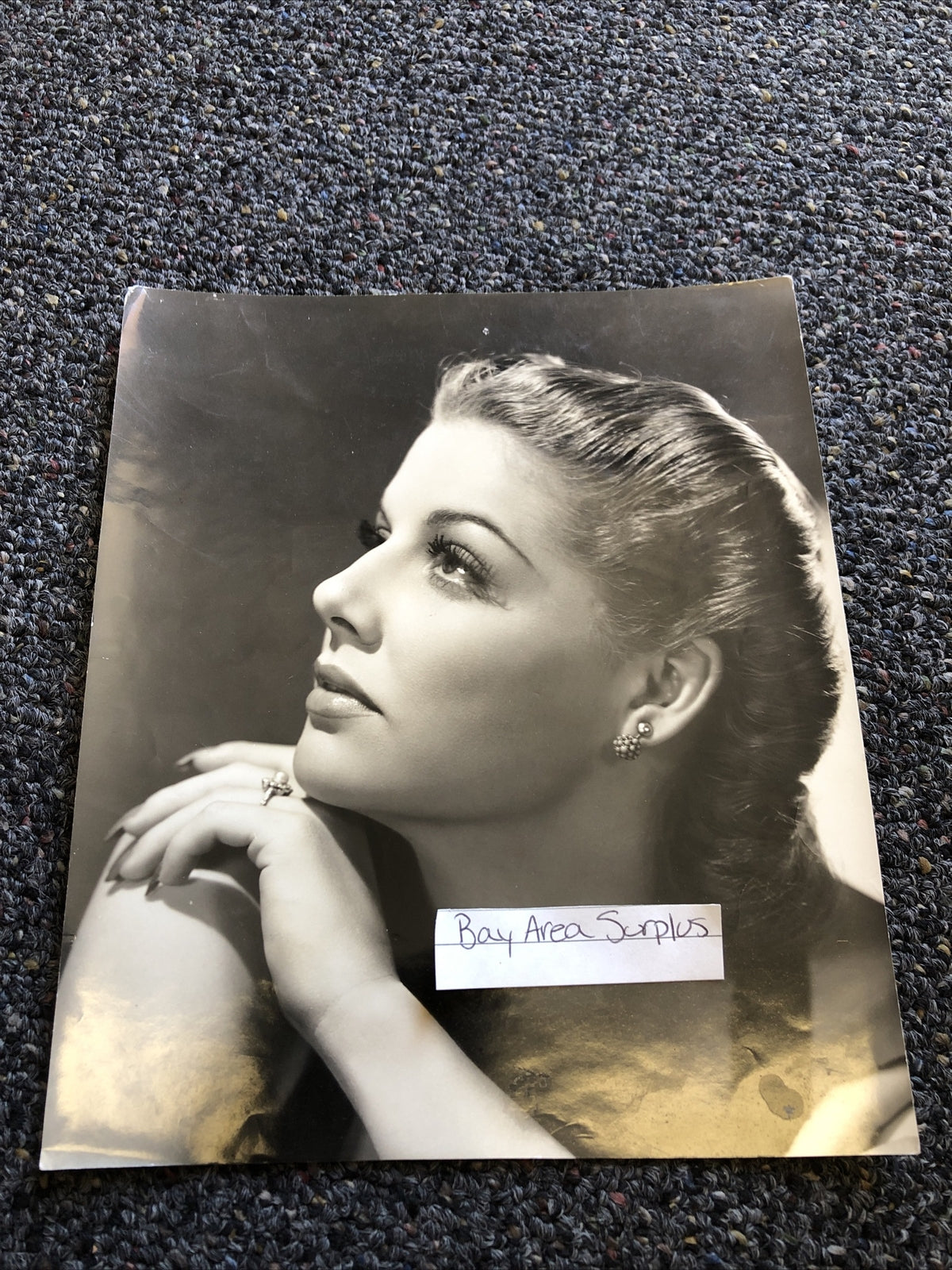 Vintage Rare Original Unpublished Photo Of ANN SHERIDAN Glamour Shot 8.5”x7”0
