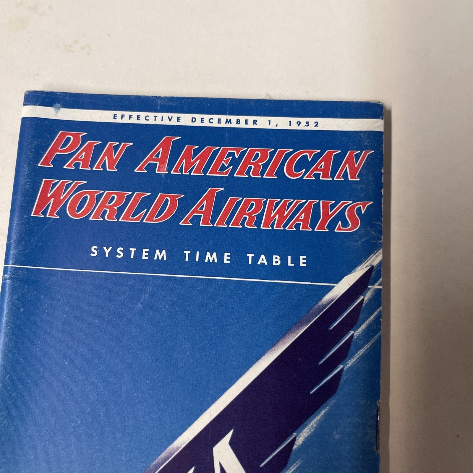 Pan American December 1952 AIRLINE TIMETABLE SCHEDULE Brochure flight Map1