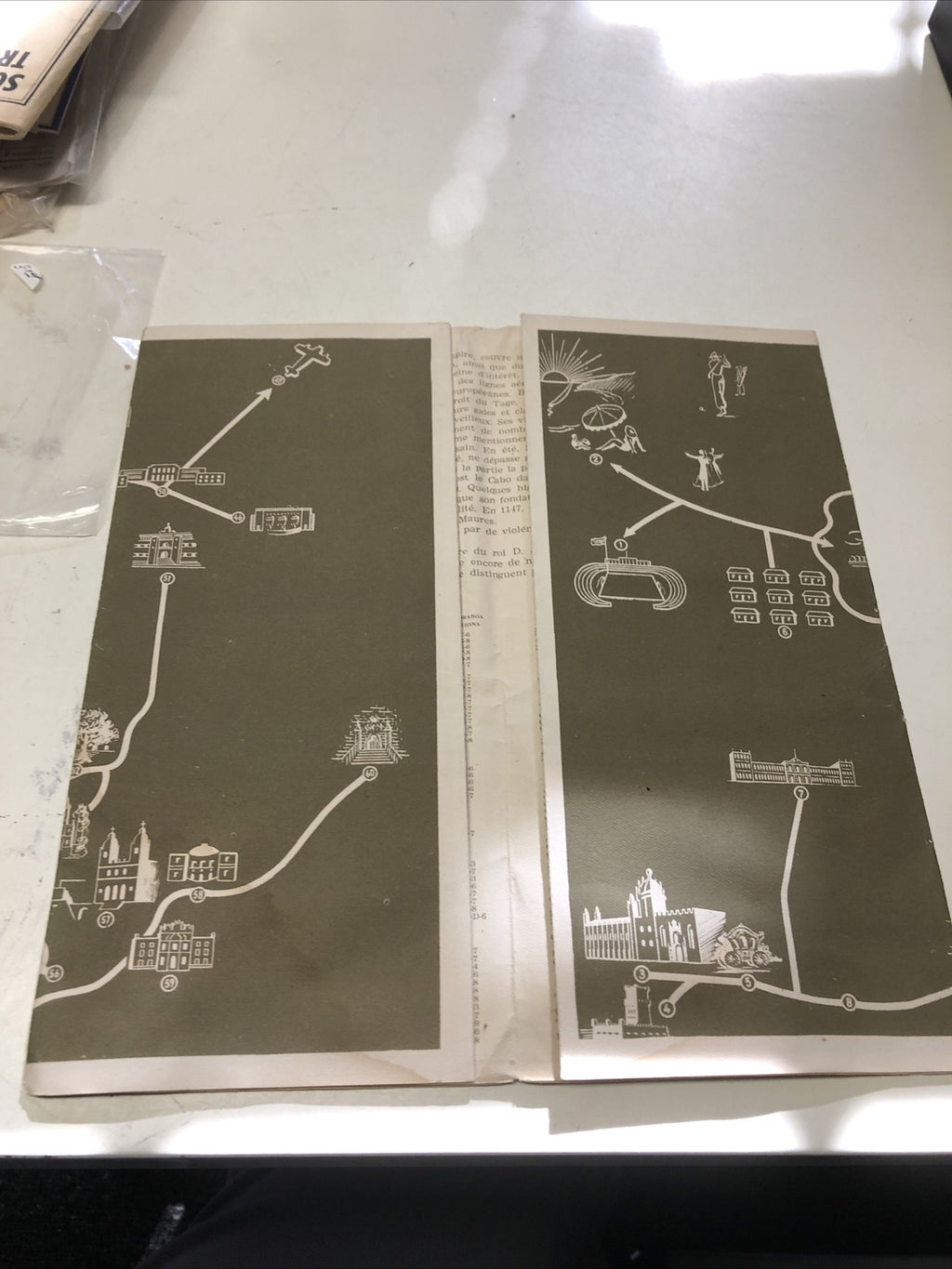Vintage Map Lisboa (Lisbon) Portugal - Booklet Tourism Rare Look At The Past1