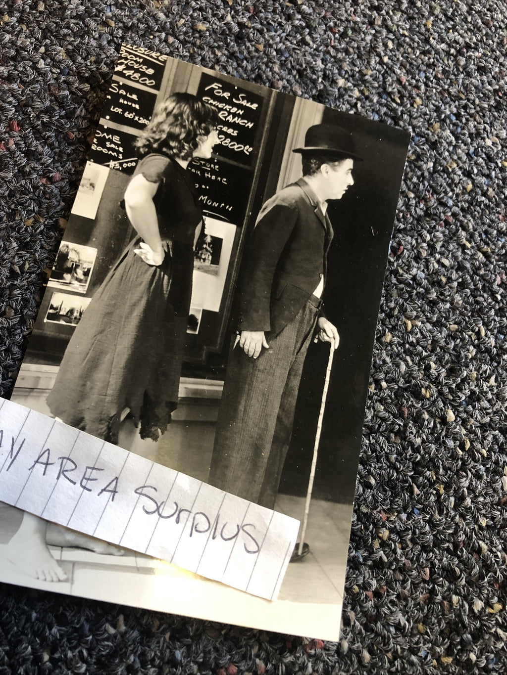 RARE Original Photo Of Charlie Chaplin 6”x4” Candid Shot Black/White5