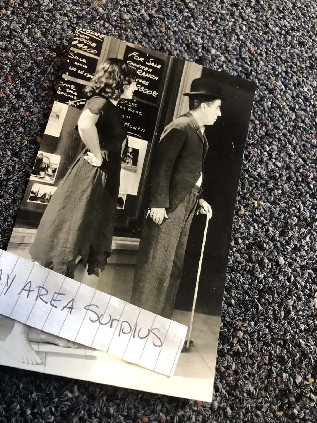 RARE Original Photo Of Charlie Chaplin 6”x4” Candid Shot Black/White5