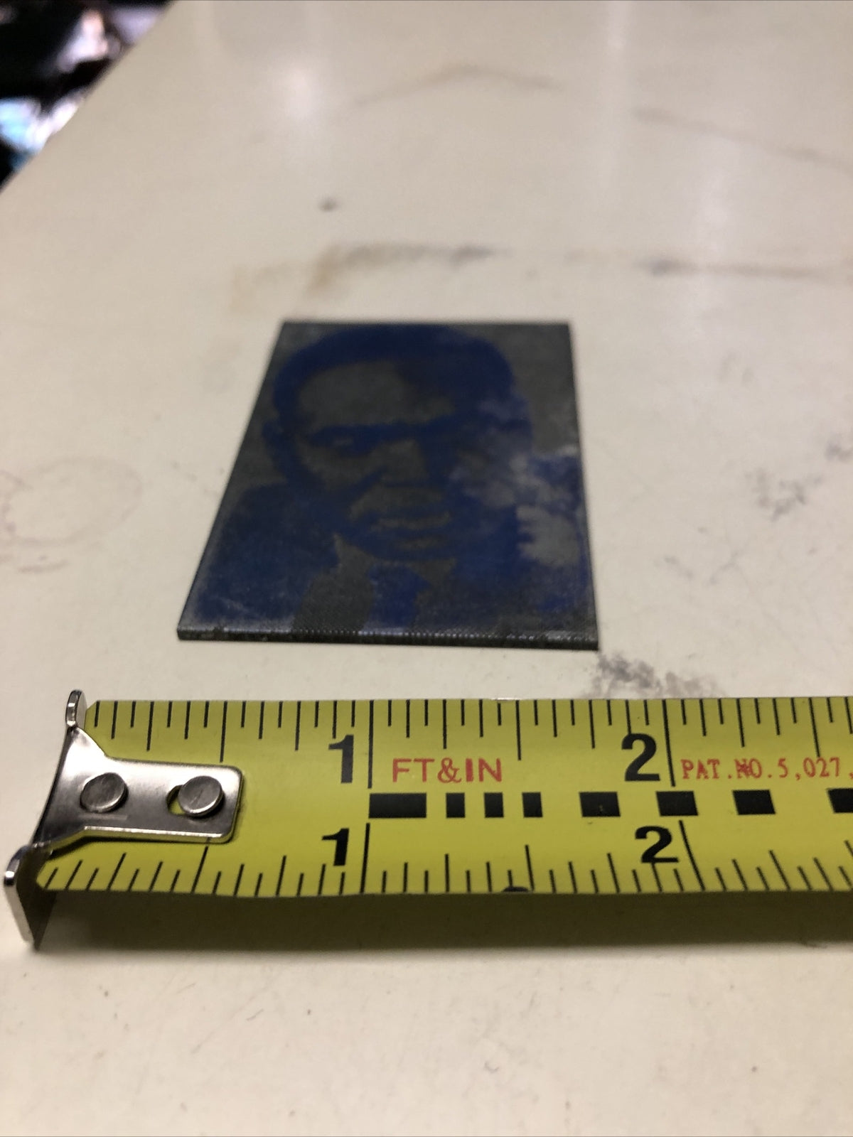 Antique Metal Printing Plate Block Photo Negative 2x2.5 Inch” Black Man In Suit0