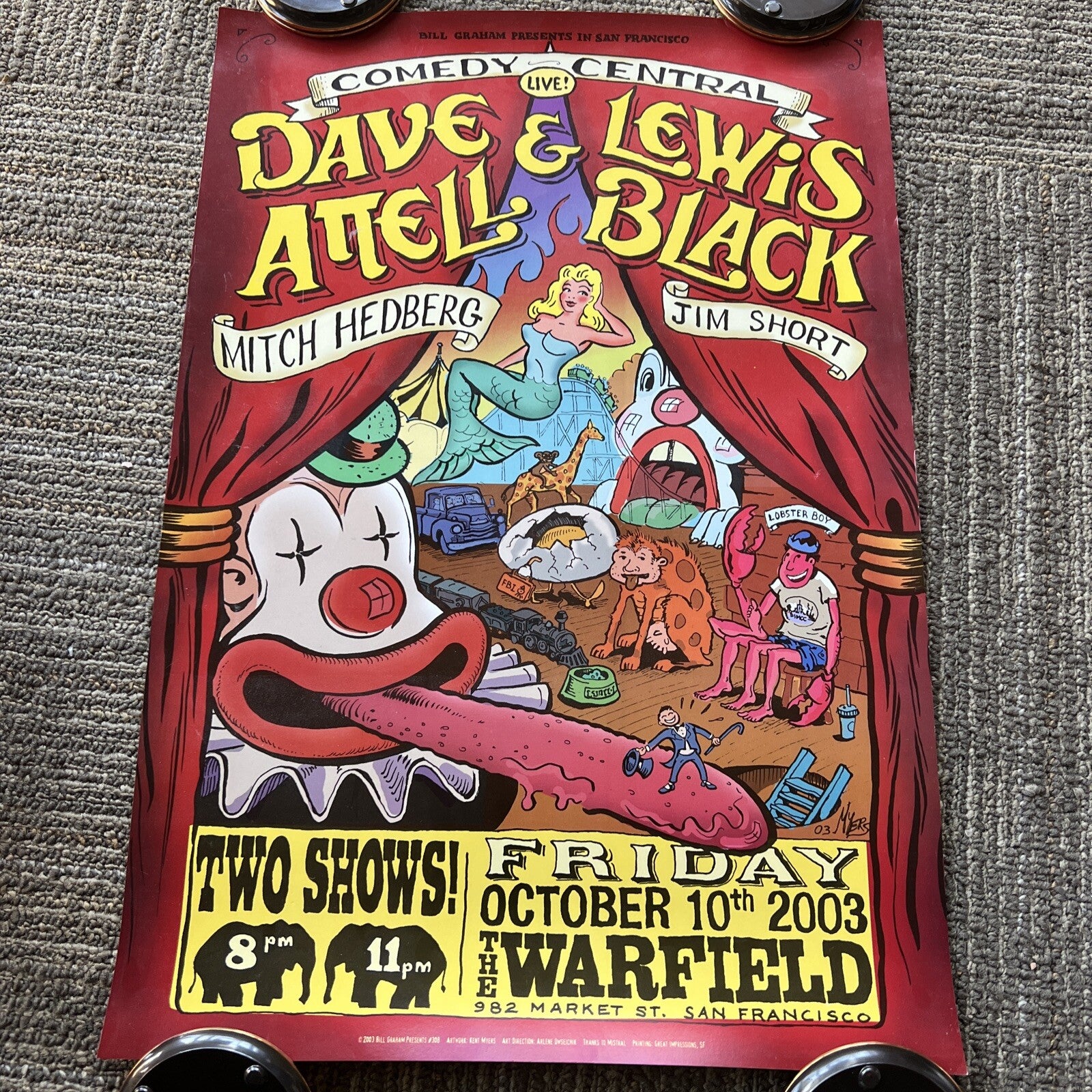 Comedy Central Live! Attell Black Bill Graham 2003 San Francisco Poster0