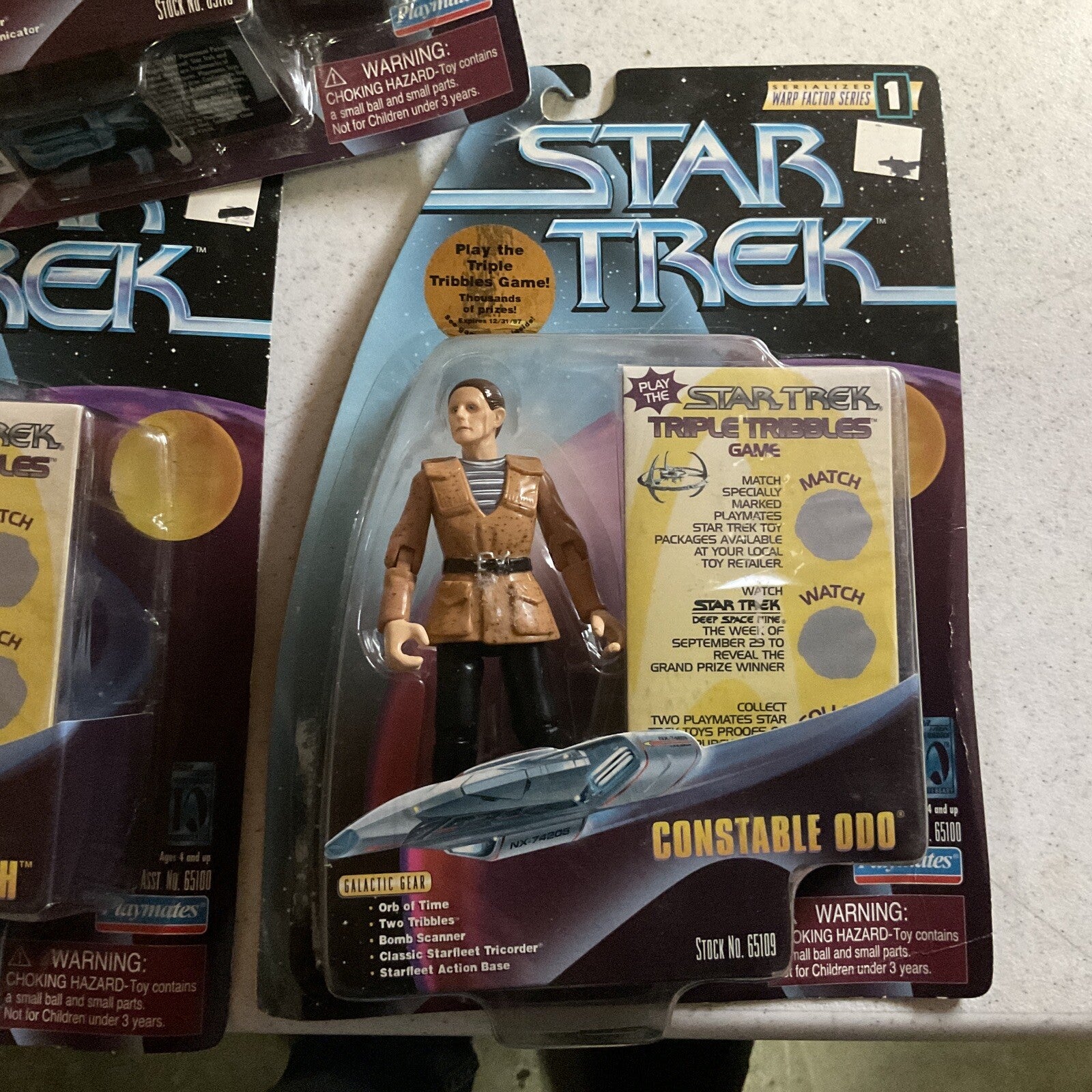 Star Trek Deep Space Warp Factor Series 1 Lot Constable Odo, Dr Bashir, Cap. K1