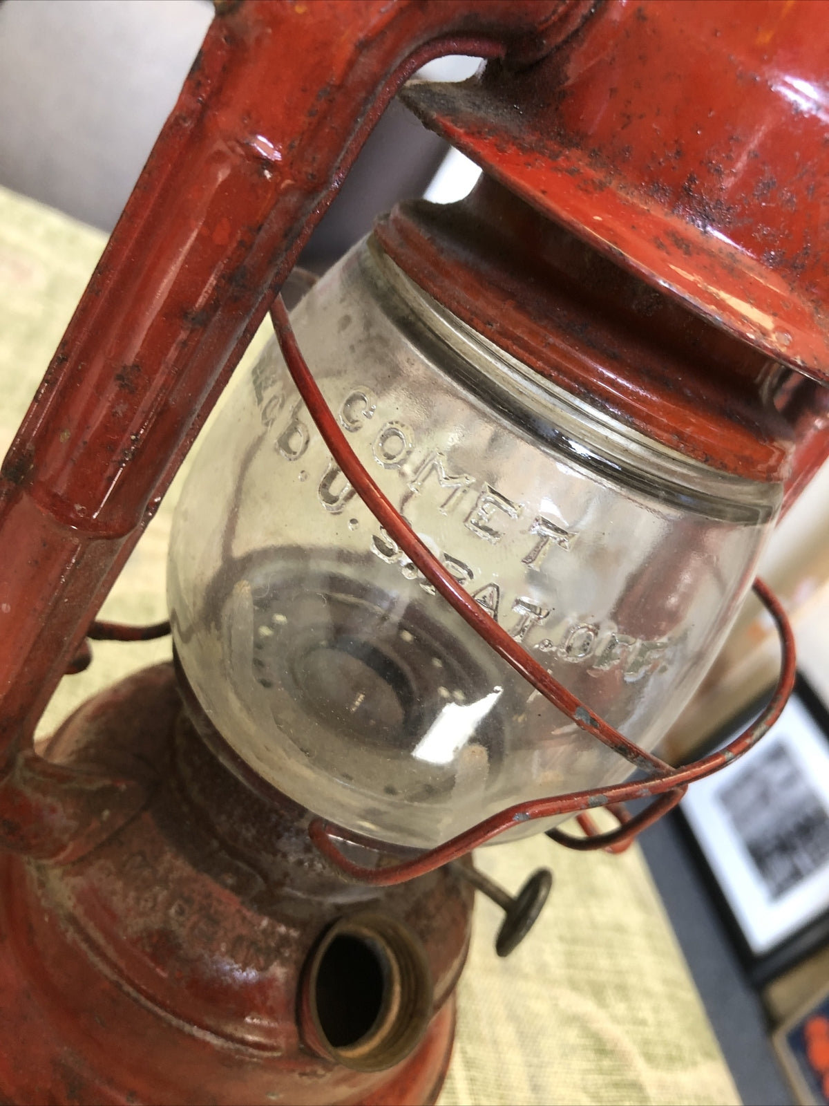 Vintage Dietz Comet Kerosene Lantern Made in USA Missing Cap3