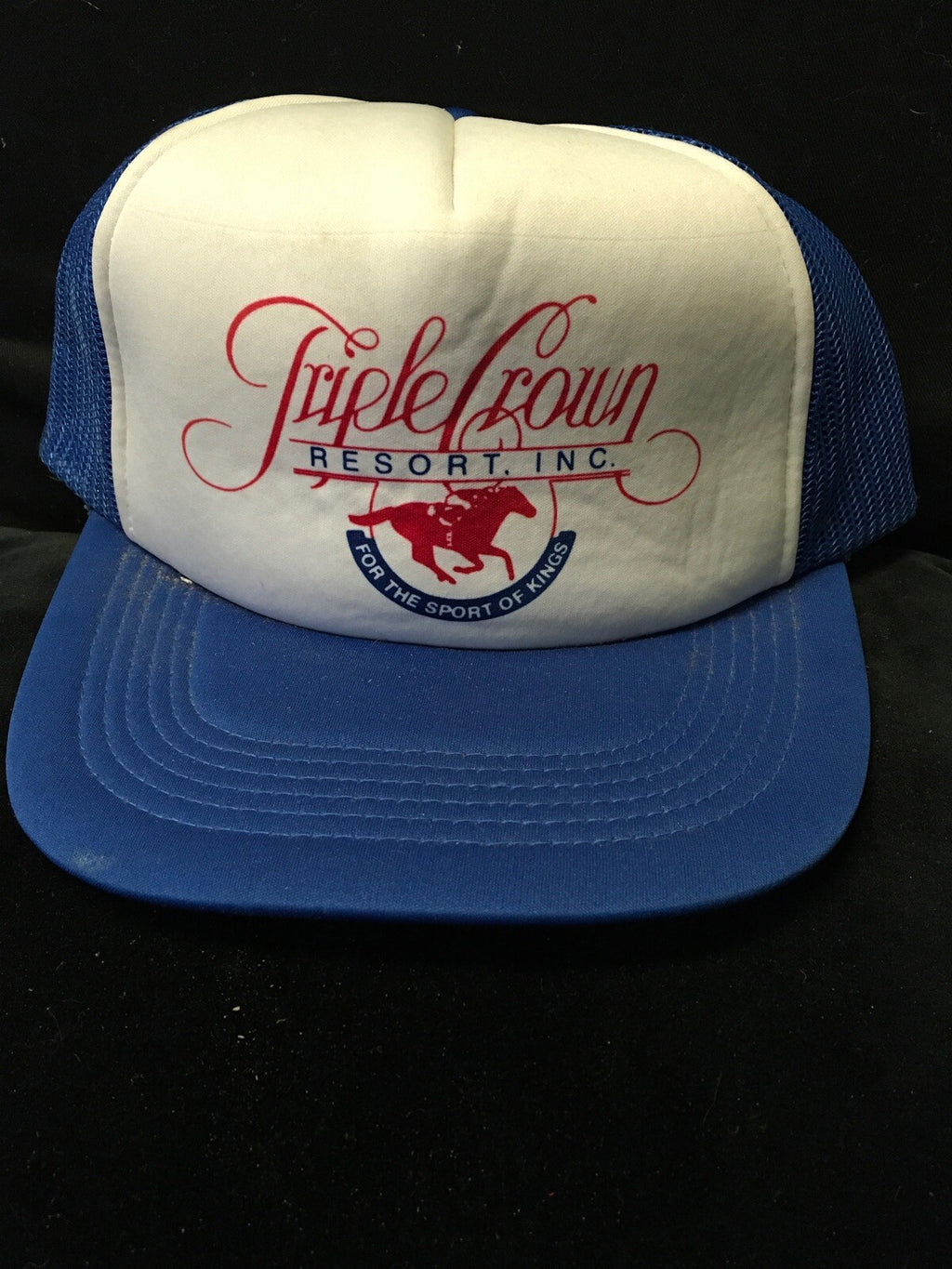 Vtg 1980s Triple Crown Horse Racing Resort Snapback Trucker HAT CAP Made in USA0