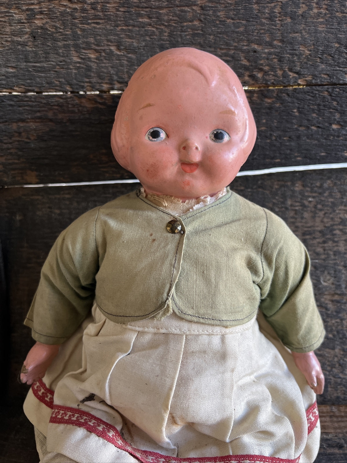13.5” Antique Rare “Campbell Kid 1910” ! Comp And Cloth Jointed Body2