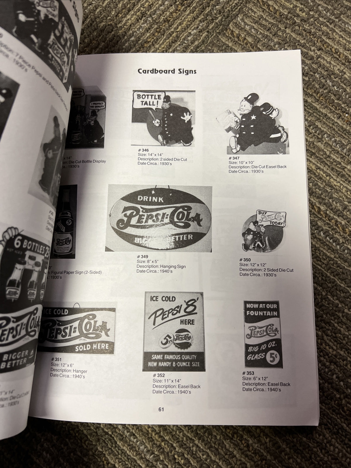 PEPSI-COLA COLLECTIBLES BY BILL VEHLING & MICHAEL HUNT 1993 Vintage Pepsi Book2