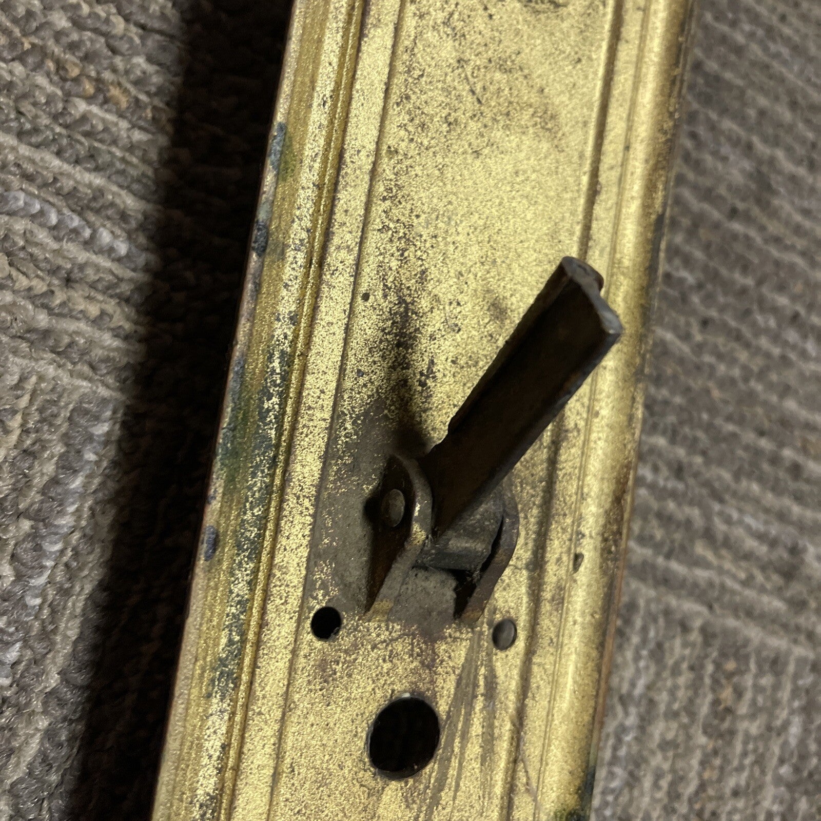 Vintage 2pc Architectural Salvage Brass Baroque Door Handle Pulls 27” x 3”7