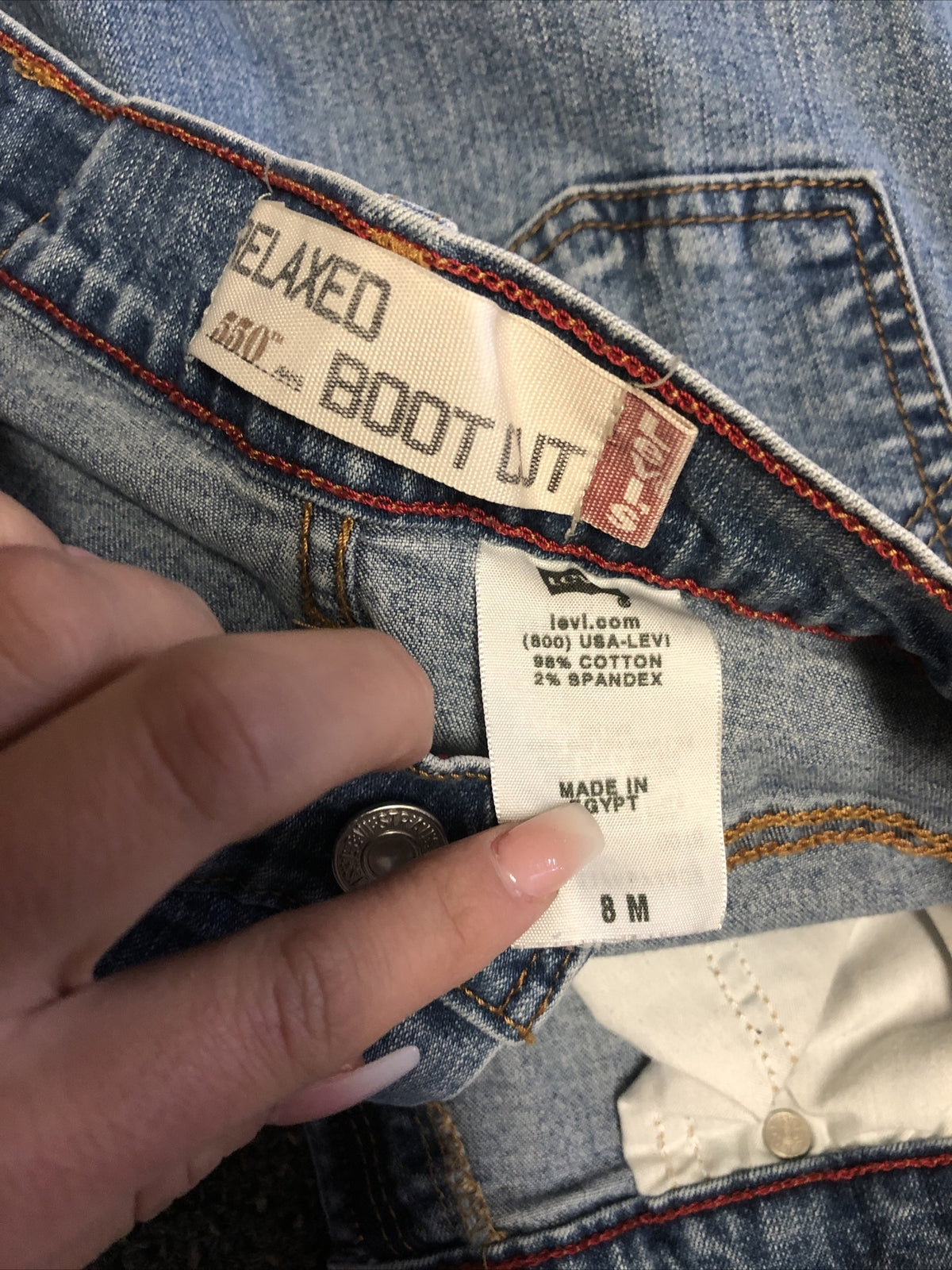 Women's Levi's Relaxed Boot Cut Jeans 550 Size 8M5