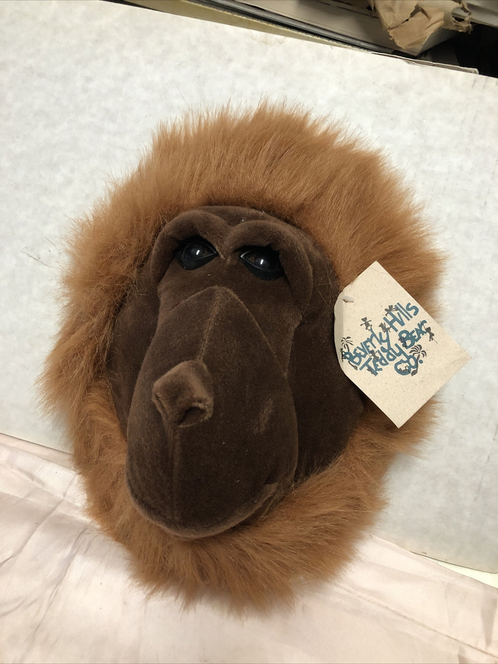 Monkey Head Plush Wall Hanging Safari Jungle Beverly Hills Teddy Bear Co NWT0