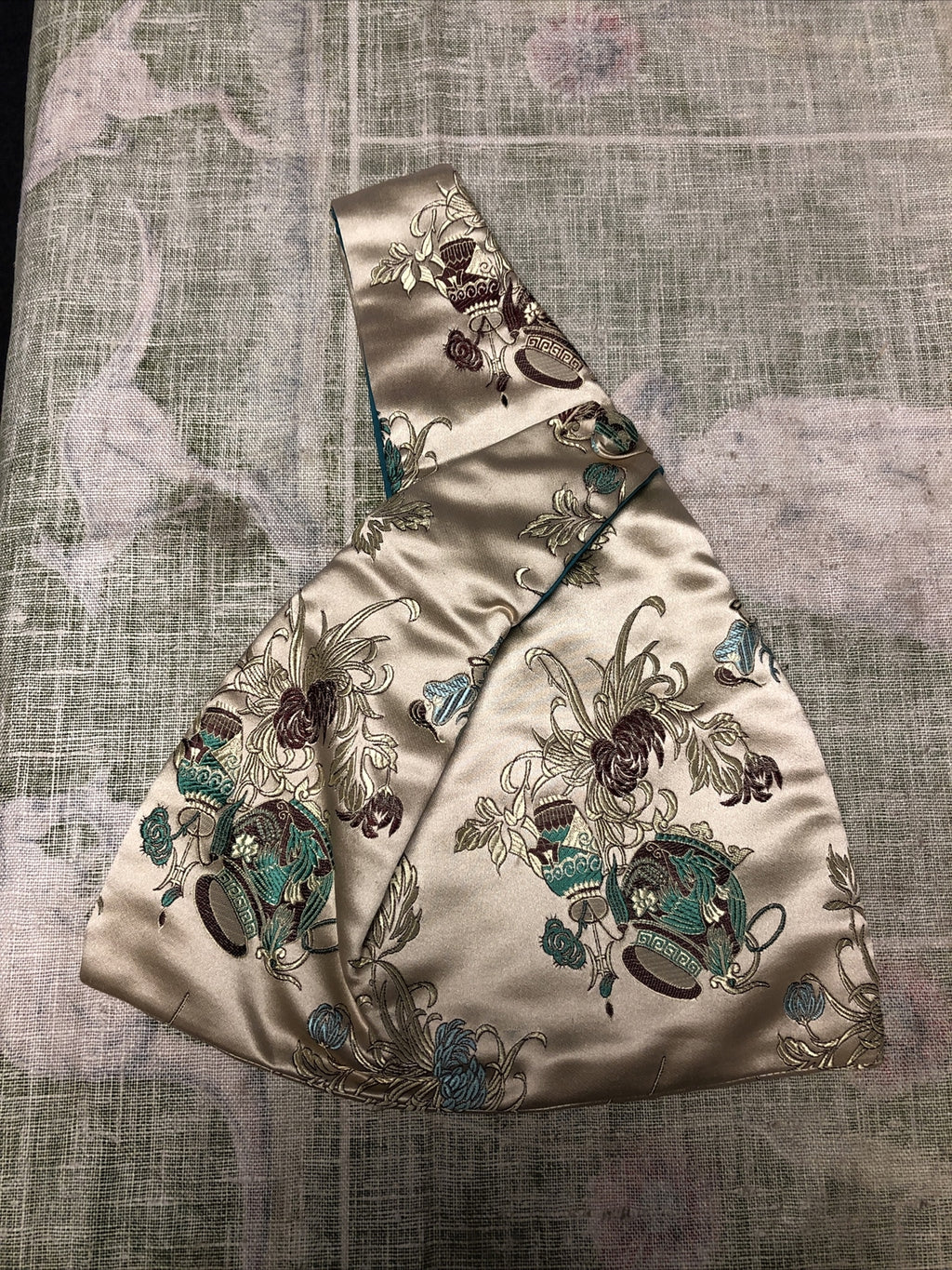 Vintage Chinese Silk Embroidered Handbag Purse0