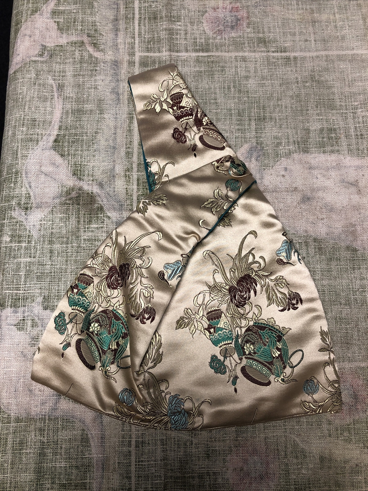 Vintage Chinese Silk Embroidered Handbag Purse0