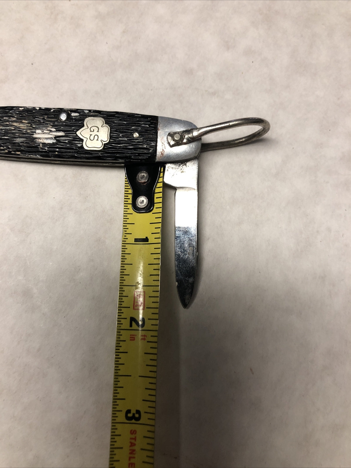 Vintage Girl Scout GS Folding Pocket Knife 2 Blades4