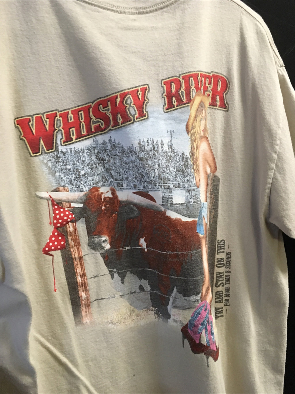 WHISKY RIVER Beer And Wings T SHIRT Rock N Roll Outlaw Cowboy Stay On This3