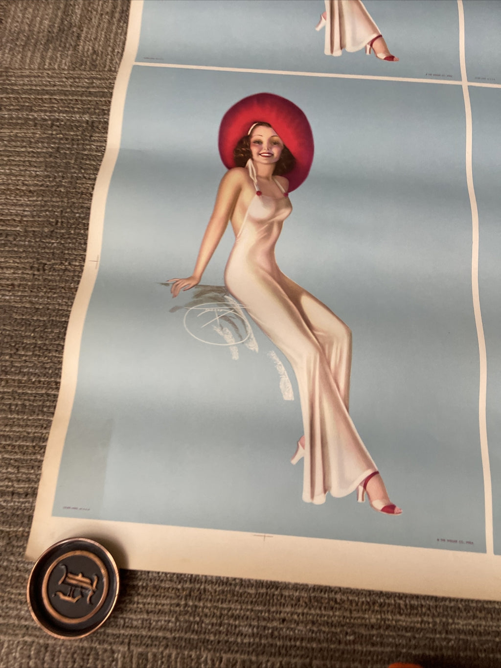 #199 Vintage Billy Devorss 32" X 44” Pin-Up Poster Lithograph 1940s Original6