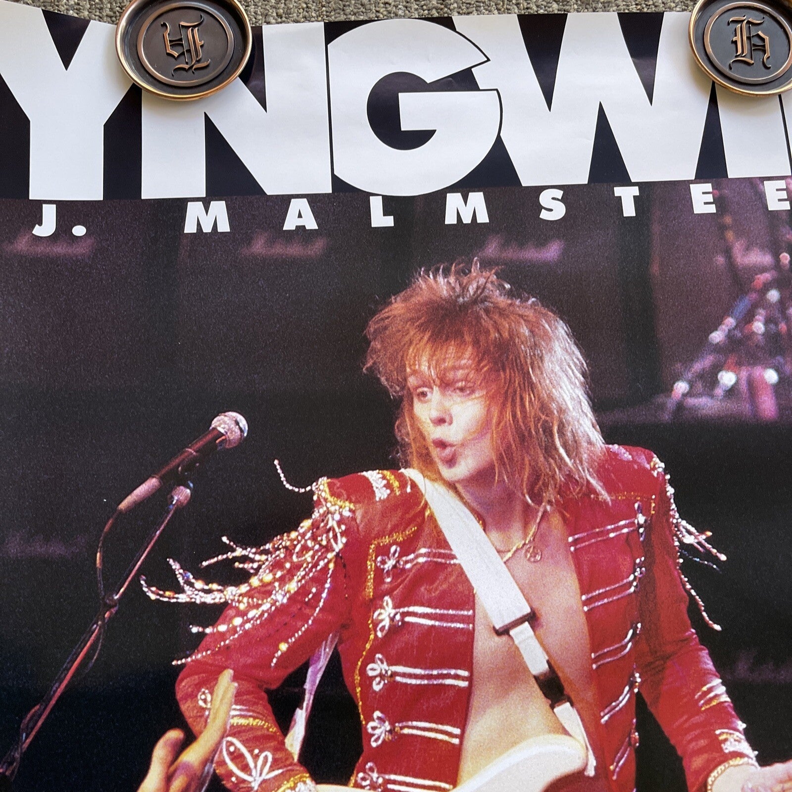 #170 YNGWIE MALMSTEEN 21 x 39” 1986 Original Trilogy Record Store promo poster3