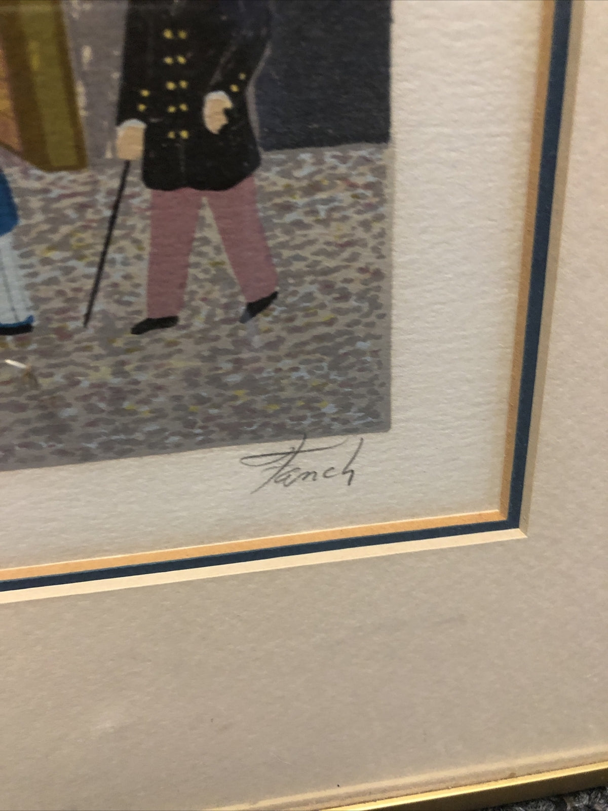 Framed Art By Fanch Ledan European Artist Signed & Numbered 132/200 32.5”x25.5”2