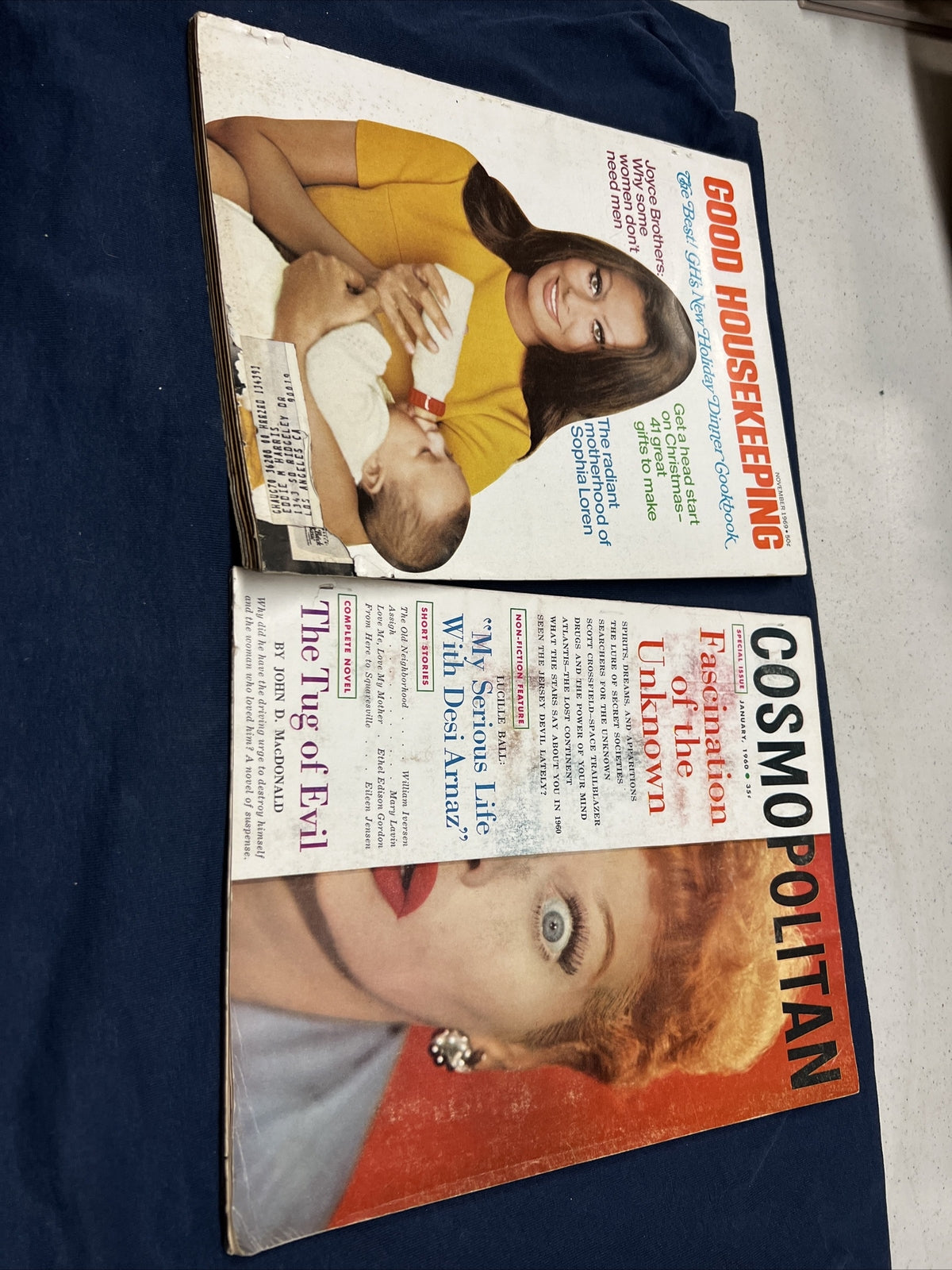 1969 NOVEMBER GOOD HOUSEKEEPING - COSMOPOLITAN JAN 1960 - Vintage Magazines 19601