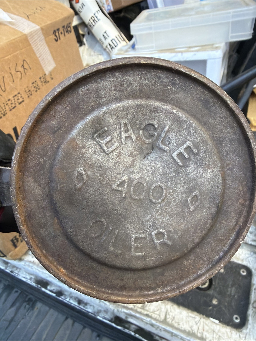 Antique Vintage Railroad Railway Oil Can Longneck Spout 30" Eagle Oiler 4005