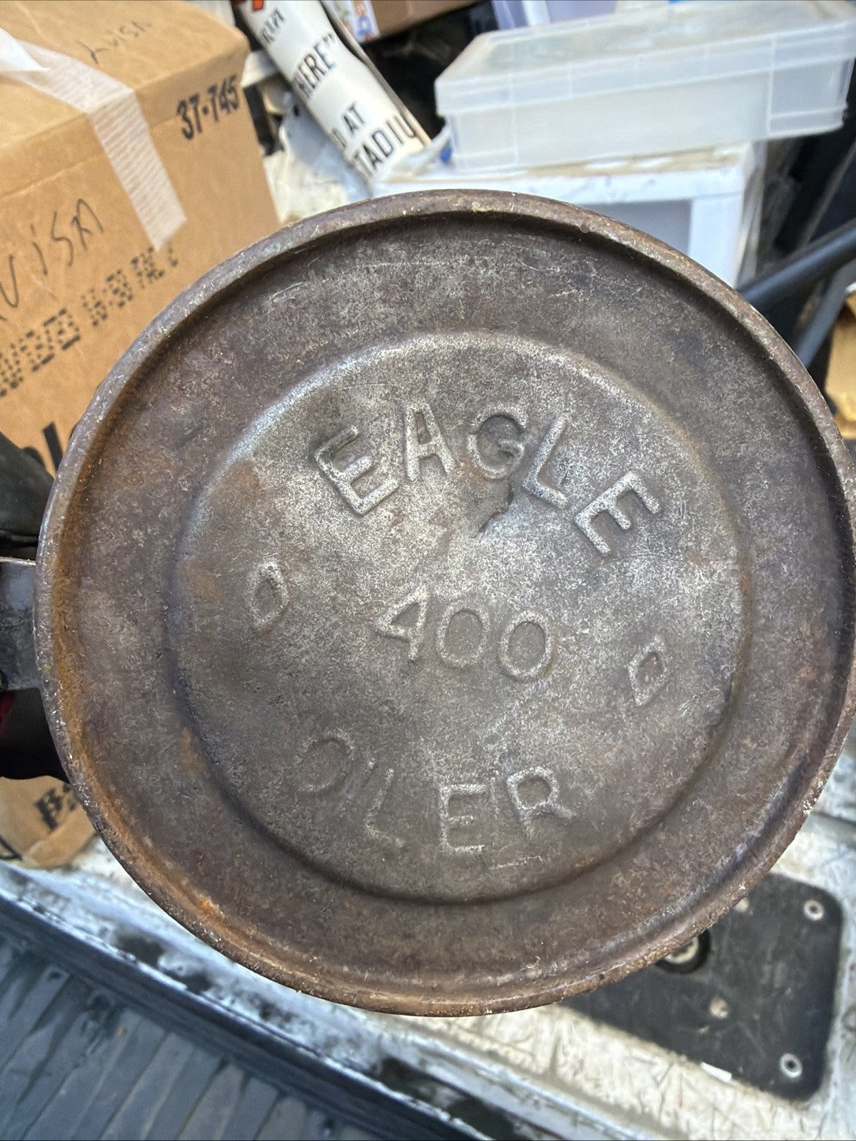 Antique Vintage Railroad Railway Oil Can Longneck Spout 30" Eagle Oiler 4005